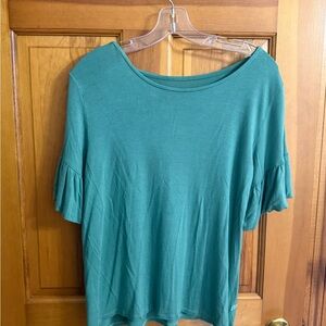 Albion Teal Short Sleeve Top